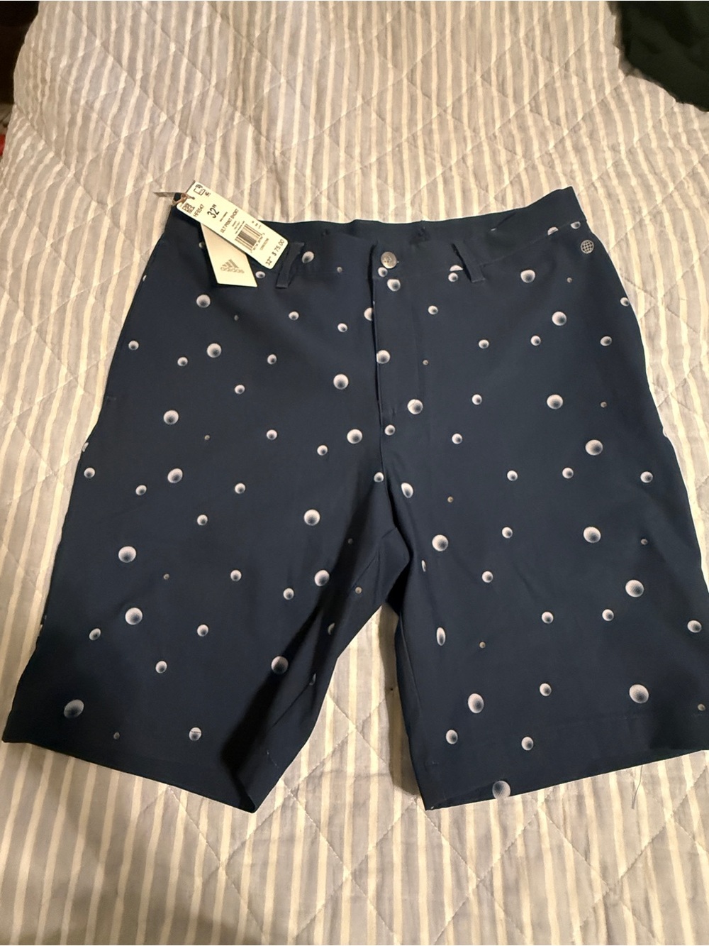 adidas Men’s Navy Bubble Dot Performance Shorts